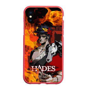 Чехол для iPhone XS Max матовый с принтом Hades в Новосибирске, Силикон | Область печати: задняя сторона чехла, без боковых панелей | hades | zagreus | аид | греческие боги | дионис | загрей | зевс