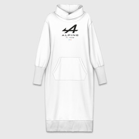 Платье удлиненное хлопок с принтом Alpine F1 team в Новосибирске,  |  | alpine | f1 | renault | team | рено | ф1 | фернандо алонсо | формула 1