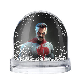 Игрушка Снежный шар с принтом Омнимен в Новосибирске, Пластик | Изображение внутри шара печатается на глянцевой фотобумаге с двух сторон | allen | invincible | omni man | omniman | superhero | алиен | аллен | инвинсибл | неуязвимый | омнимен | омнимэн | супергерои