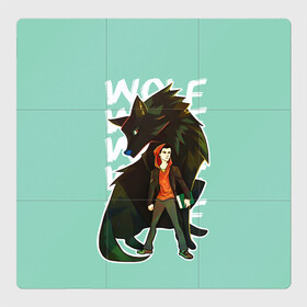 Магнитный плакат 3Х3 с принтом Wolf в Новосибирске, Полимерный материал с магнитным слоем | 9 деталей размером 9*9 см | alpha | beta | derek | derek hale | omega | scott | scott mccall | serial | stiles | stiles stilinski | teen wolf | wolf | бета | волк | волки | волчонок | дерек | дерек хейл | оборотень | оборотни | ольфа | омега | сериал | скотт | скотт макколл | стайлз