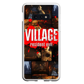 Чехол для Samsung S10E с принтом RESIDENT EVIL 8 VILLAGE в Новосибирске, Силикон | Область печати: задняя сторона чехла, без боковых панелей | biohazard | game. | resident 8 | resident evil village | госпожа димитреску | игра | итан уинтерс | резидент 8 | резидент эвил вилладж | ужасы