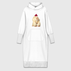 Платье удлиненное хлопок с принтом Кремовая Горилла в Новосибирске,  |  | gorilla | ice cream | горилла | животные | крем