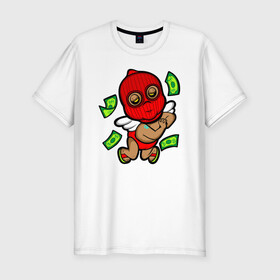 Мужская футболка хлопок Slim с принтом Денежная фея в Новосибирске, 92% хлопок, 8% лайкра | приталенный силуэт, круглый вырез ворота, длина до линии бедра, короткий рукав | gangster | glo gang | money | music | red mask | фея