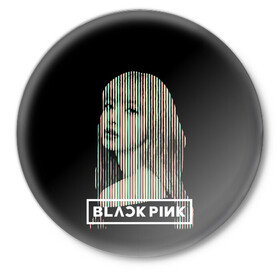 Значок с принтом Lisa BP в Новосибирске,  металл | круглая форма, металлическая застежка в виде булавки | black pink | blackpink | pop | блэк пинк | ким дженни | ким джи су | корейцы | лалиса манобан | музыка | поп | попса | розэ