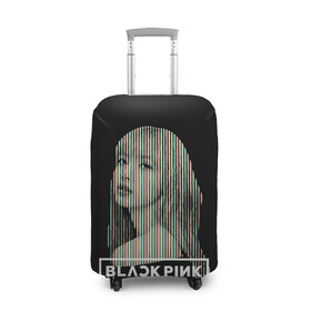 Чехол для чемодана 3D с принтом Lisa BP в Новосибирске, 86% полиэфир, 14% спандекс | двустороннее нанесение принта, прорези для ручек и колес | black pink | blackpink | pop | блэк пинк | ким дженни | ким джи су | корейцы | лалиса манобан | музыка | поп | попса | розэ