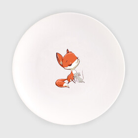 Тарелка с принтом Лисичка и мышка в Новосибирске, фарфор | диаметр - 210 мм
диаметр для нанесения принта - 120 мм | Тематика изображения на принте: fox | foxy | животное | звери | лиса | лисенок | лисичка | милая | рыжая | фокс