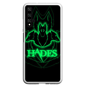 Чехол для Honor 20 с принтом Hades в Новосибирске, Силикон | Область печати: задняя сторона чехла, без боковых панелей | Тематика изображения на принте: hades | roguelike | бесконечные круги ада | волки | зелёные | компьютерная игра | светящиеся | эмблема