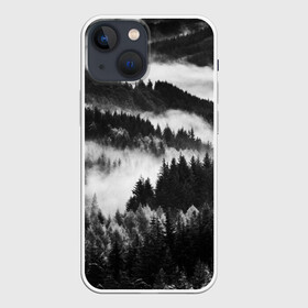 Чехол для iPhone 13 mini с принтом ТУМАННЫЙ ЛЕС  МРАЧНЫЙ ЛЕС в Новосибирске,  |  | tegunvteg | деревья | ели | лес | мрачный | природа | туман | туманный