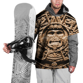 Накидка на куртку 3D с принтом Ацтекский Календарь в Новосибирске, 100% полиэстер |  | aztec | calendar | ацтеки | календарь | майя