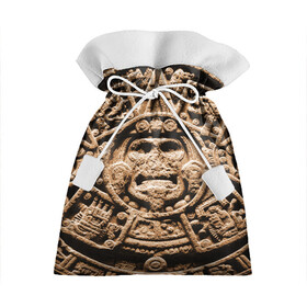 Подарочный 3D мешок с принтом Ацтекский Календарь в Новосибирске, 100% полиэстер | Размер: 29*39 см | aztec | calendar | ацтеки | календарь | майя