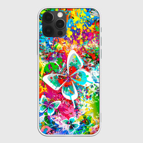 Чехол для iPhone 12 Pro Max с принтом ЯРКИЕ КРАСКИ в Новосибирске, Силикон |  | butterfly | color | flower | rainbow | summer | бабочки | брызги | краски | лето | радуга | цвета | цветы