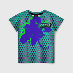 Детская футболка 3D с принтом POP IT в Новосибирске, 100% гипоаллергенный полиэфир | прямой крой, круглый вырез горловины, длина до линии бедер, чуть спущенное плечо, ткань немного тянется | Тематика изображения на принте: анти стресс | графити. | клякса | краски | симпл димпл