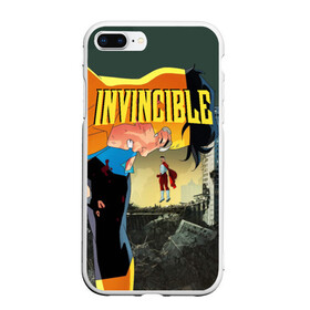 Чехол для iPhone 7Plus/8 Plus матовый с принтом INVINCIBLE в Новосибирске, Силикон | Область печати: задняя сторона чехла, без боковых панелей | allen | invincible | omni man | omniman | superhero | алиен | аллен | инвинсибл | неуязвимый | омнимэн | супергерои