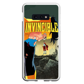 Чехол для Samsung S10E с принтом INVINCIBLE в Новосибирске, Силикон | Область печати: задняя сторона чехла, без боковых панелей | allen | invincible | omni man | omniman | superhero | алиен | аллен | инвинсибл | неуязвимый | омнимэн | супергерои