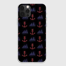 Чехол для iPhone 12 Pro Max с принтом Корабли и якоря в Новосибирске, Силикон |  | anchor | корабли | корабль | море | морские | океан | паруса | паттерн | шварт | якори | якорь