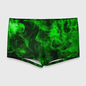 Мужские купальные плавки 3D с принтом Неоновый дым (зеленый) в Новосибирске, Полиэстер 85%, Спандекс 15% |  | smoke | дым | импарение | неон | смог