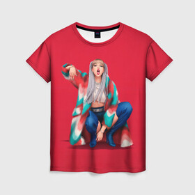 Женская футболка 3D с принтом Kill the love | Lisa в Новосибирске, 100% полиэфир ( синтетическое хлопкоподобное полотно) | прямой крой, круглый вырез горловины, длина до линии бедер | black pink | blackpink | pop | блэк пинк | ким дженни | ким джи су | корейцы | лалиса манобан | музыка | поп | попса | розэ