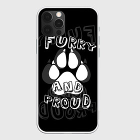 Чехол для iPhone 12 Pro с принтом Furry proud в Новосибирске, силикон | область печати: задняя сторона чехла, без боковых панелей | furry | антропоморфные животные | лапа | логотип | отпечаток | пушистый гордый | фурри | эмблема