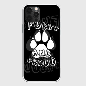 Чехол для iPhone 12 Pro Max с принтом Furry proud в Новосибирске, Силикон |  | furry | антропоморфные животные | лапа | логотип | отпечаток | пушистый гордый | фурри | эмблема