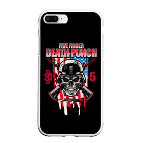 Чехол для iPhone 7Plus/8 Plus матовый с принтом 5FDP | Five Finger Death Punch в Новосибирске, Силикон | Область печати: задняя сторона чехла, без боковых панелей | 5fdp | america | death | ffdp | finger | five | hard | metal | music | punch | rock | skull | states | united | usa | америка | метал | музыка | рок | сша | хард | череп