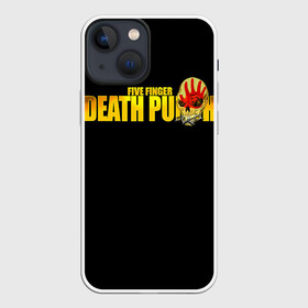 Чехол для iPhone 13 mini с принтом FFDP | Five Finger Death Punch в Новосибирске,  |  | 5fdp | america | death | ffdp | finger | five | hard | metal | music | punch | rock | skull | states | united | usa | америка | метал | музыка | рок | сша | хард | череп