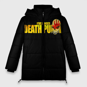 Женская зимняя куртка Oversize с принтом FFDP | Five Finger Death Punch в Новосибирске, верх — 100% полиэстер; подкладка — 100% полиэстер; утеплитель — 100% полиэстер | длина ниже бедра, силуэт Оверсайз. Есть воротник-стойка, отстегивающийся капюшон и ветрозащитная планка. 

Боковые карманы с листочкой на кнопках и внутренний карман на молнии | 5fdp | america | death | ffdp | finger | five | hard | metal | music | punch | rock | skull | states | united | usa | америка | метал | музыка | рок | сша | хард | череп