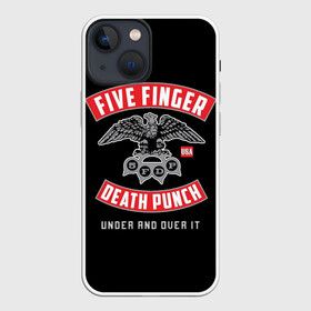 Чехол для iPhone 13 mini с принтом Five Finger Death Punch (5FDP) в Новосибирске,  |  | 5fdp | america | death | ffdp | finger | five | hard | metal | music | punch | rock | skull | states | united | usa | америка | метал | музыка | рок | сша | хард | череп