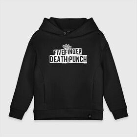 Детское худи Oversize хлопок с принтом FFDP (5FDP) в Новосибирске, френч-терри — 70% хлопок, 30% полиэстер. Мягкий теплый начес внутри —100% хлопок | боковые карманы, эластичные манжеты и нижняя кромка, капюшон на магнитной кнопке | Тематика изображения на принте: 5fdp | america | death | ffdp | finger | five | hard | metal | music | punch | rock | skull | states | united | usa | америка | метал | музыка | рок | сша | хард | череп