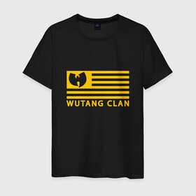 Мужская футболка хлопок с принтом Wu-Tang Flag в Новосибирске, 100% хлопок | прямой крой, круглый вырез горловины, длина до линии бедер, слегка спущенное плечо. | black | gza | hip hop | method man | music | new york | odb | old school | rap | rza | usa | wu tang | wu tang clan | аудио | винил | ву тэнг | граффити | диджей | кассета | микрофон | музыка | нью йорк | пластинка | рэп | рэпер | сша