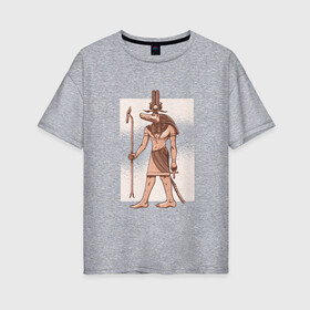 Женская футболка хлопок Oversize с принтом Египетский Бог Крокодил Собек в Новосибирске, 100% хлопок | свободный крой, круглый ворот, спущенный рукав, длина до линии бедер
 | ancient god | ankh | crocodile | demiurg | egypt | elder god | nile | osiris | ra | sobek | анх | бог воды | бог нила | божество | демиург | древний египет | египетские боги | египетские иероглифы | египтянин | крокодилополь