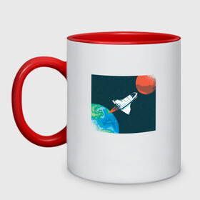 Кружка двухцветная с принтом Маск SpaceX миссия на марс в Новосибирске, керамика | объем — 330 мл, диаметр — 80 мм. Цветная ручка и кайма сверху, в некоторых цветах — вся внутренняя часть | earth | elon musk | mars | nasa | red planet | roscosmos | space | space shuttle | star | stars | астронавт | илон маск | класная планета | космический пейзаж | космонавт | летит на марс | наса | планета земля | роскосмос | спейс экс | спейс