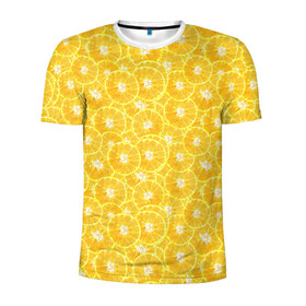 Мужская футболка 3D спортивная с принтом Fresh Lemon в Новосибирске, 100% полиэстер с улучшенными характеристиками | приталенный силуэт, круглая горловина, широкие плечи, сужается к линии бедра | Тематика изображения на принте: citrus | fresh | fruits | lemon | лимоны