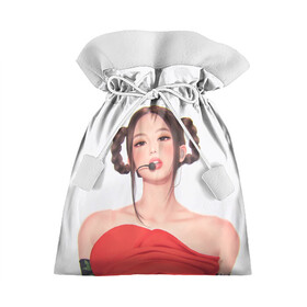 Подарочный 3D мешок с принтом Sweet Jannie в Новосибирске, 100% полиэстер | Размер: 29*39 см | black pink | blackpink | pop | блэк пинк | ким дженни | ким джи су | корейцы | лалиса манобан | музыка | поп | попса | розэ