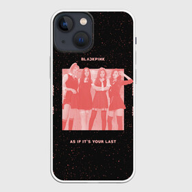 Чехол для iPhone 13 mini с принтом Pink blank в Новосибирске,  |  | Тематика изображения на принте: black pink | blackpink | pop | блэк пинк | ким дженни | ким джи су | корейцы | лалиса манобан | музыка | поп | попса | розэ