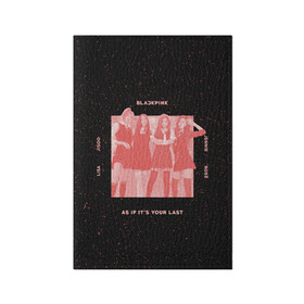 Обложка для паспорта матовая кожа с принтом Pink blank в Новосибирске, натуральная матовая кожа | размер 19,3 х 13,7 см; прозрачные пластиковые крепления | black pink | blackpink | pop | блэк пинк | ким дженни | ким джи су | корейцы | лалиса манобан | музыка | поп | попса | розэ