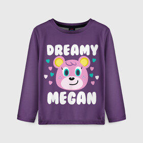 Детский лонгслив 3D с принтом Dreamy Megan в Новосибирске, 100% полиэстер | длинные рукава, круглый вырез горловины, полуприлегающий силуэт
 | animal crossing | game | games | анимал | играб игры | изабель | кросинг | кроссинг | мистер ресетти | том нук | энимал