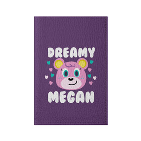 Обложка для паспорта матовая кожа с принтом Dreamy Megan в Новосибирске, натуральная матовая кожа | размер 19,3 х 13,7 см; прозрачные пластиковые крепления | animal crossing | game | games | анимал | играб игры | изабель | кросинг | кроссинг | мистер ресетти | том нук | энимал