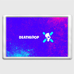 Магнит 45*70 с принтом Deathloop - Взрыв в Новосибирске, Пластик | Размер: 78*52 мм; Размер печати: 70*45 | Тематика изображения на принте: death | deathloop | game | games | loop | взрыв | дэслуп | дэт | дэтлуп | знак | игра | игры | краска | лого | луп | мертвая | пелтя | символ