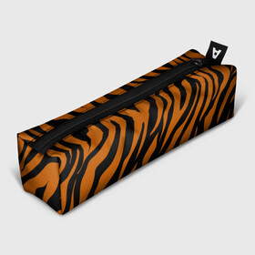 Пенал школьный 3D с принтом Тигровый Камуфляж в Новосибирске, 100% полиэстер | плотная ткань, застежка на молнии | camo | tiger | камуфляж | полосы | тигр
