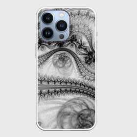 Чехол для iPhone 13 Pro с принтом Spilled ink Texture в Новосибирске,  |  | Тематика изображения на принте: abstraction | black | chaos | gray | ink | madness | pattern | tentacles | texture | vortex | waves | white | абстракция | безумие | белое | вихрь | волны | серый | текстура | узор | хаос | чернила | черное | щупальца