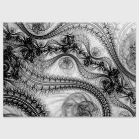 Поздравительная открытка с принтом Spilled ink Texture в Новосибирске, 100% бумага | плотность бумаги 280 г/м2, матовая, на обратной стороне линовка и место для марки
 | abstraction | black | chaos | gray | ink | madness | pattern | tentacles | texture | vortex | waves | white | абстракция | безумие | белое | вихрь | волны | серый | текстура | узор | хаос | чернила | черное | щупальца