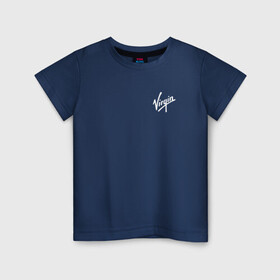 Детская футболка хлопок с принтом Virgin logo | Вирджин лого в Новосибирске, 100% хлопок | круглый вырез горловины, полуприлегающий силуэт, длина до линии бедер | Тематика изображения на принте: galactic | бренсен | бренсон | брэнсeн | брэнсон | вингин | вирджин | вирджн | галактик | ричард