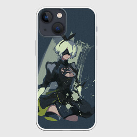 Чехол для iPhone 13 mini с принтом nier automata в Новосибирске,  |  | 2b | ahegao | anime | girl | nier automata | replicant | waifu | аниме | ахегао | нир автомата | отаку | охегао | тян | тяночка