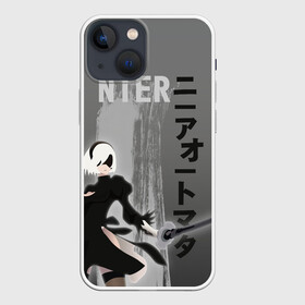 Чехол для iPhone 13 mini с принтом nier в Новосибирске,  |  | 2b | ahegao | anime | girl | nier automata | replicant | waifu | аниме | ахегао | нир автомата | отаку | охегао | тян | тяночка