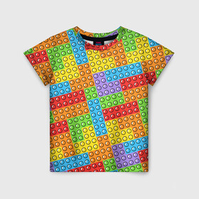 Детская футболка 3D с принтом POP IT SIMPLE DIMPLE в Новосибирске, 100% гипоаллергенный полиэфир | прямой крой, круглый вырез горловины, длина до линии бедер, чуть спущенное плечо, ткань немного тянется | dimple | pop | pop it | simple | squish | димпл | поп | поп ит | симпл | сквиш