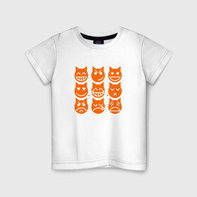 Детская футболка хлопок с принтом Девять Жизней в Новосибирске, 100% хлопок | круглый вырез горловины, полуприлегающий силуэт, длина до линии бедер | animal | cat | cute | kitty | meow | друг | животные | киска | китти | кот | котенок | котик | котэ | кошечка | кошка | лев | леопард | милый | мур | мяу | пантера | питомец | рысь | тигр