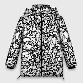 Женская зимняя куртка Oversize с принтом Абстрактная жидкость в Новосибирске, верх — 100% полиэстер; подкладка — 100% полиэстер; утеплитель — 100% полиэстер | длина ниже бедра, силуэт Оверсайз. Есть воротник-стойка, отстегивающийся капюшон и ветрозащитная планка. 

Боковые карманы с листочкой на кнопках и внутренний карман на молнии | абстрактный | вода | геометрический | геометрия | дырки | жидкость | нейрографика | петли | плазма | пузыри | пятна | черно белый