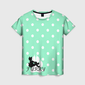 Женская футболка 3D с принтом Furry Fox в Новосибирске, 100% полиэфир ( синтетическое хлопкоподобное полотно) | прямой крой, круглый вырез горловины, длина до линии бедер | animal | anthro | covered in fur | fox | furry | fursuit | лис | покрытый мехом | фурри