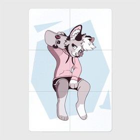 Магнитный плакат 2Х3 с принтом Собака Фурри Furry в Новосибирске, Полимерный материал с магнитным слоем | 6 деталей размером 9*9 см | animal | anthro | covered in fur | dog | furry | fursuit | покрытый мехом | собака | фурри