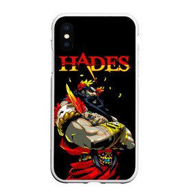 Чехол для iPhone XS Max матовый с принтом Hades в Новосибирске, Силикон | Область печати: задняя сторона чехла, без боковых панелей | hades | roguelike | аид | бесконечные круги ада | бог подземного мира | компьютерная игра | мифология